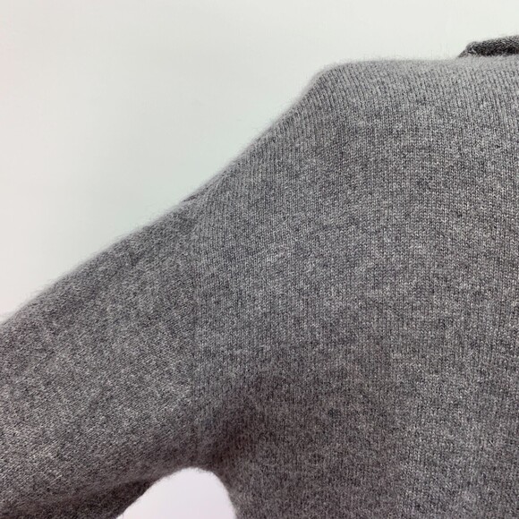 360 Cashmere Women's Sweater Medium Gray Black White 100% Cashmere Cowl Neck - Picture 10 of 11